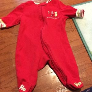 NB zippered my first Christmas pajamas